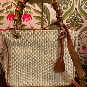 Mark & Graham Bamboo Elisabetta Raffia Crossbody